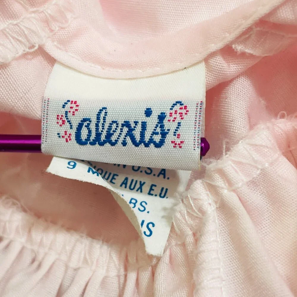 Vintage Newborn Alexis Baby Girl's Pink Dress Lace 9 ‎ MO LBS 17-20 LBS Baptism